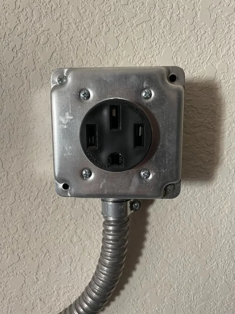 NEMA 14-50 outlet installed for Smart Home Electrical in Ruston